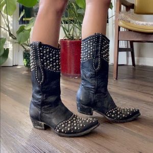 Studded cowboy boots